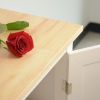Kitchen Island Cart with drawers, cabinets, wine racks, partitions, towel racks, White-Beech