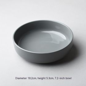 Ceramic Red Plate Household Dinner Plate European Meal Tray Creative Tableware Personality Simple Breakfast Plate (Option: Purplish Red 6066)